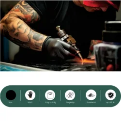 ThemNitrile Nitril gloves - Black 100 units