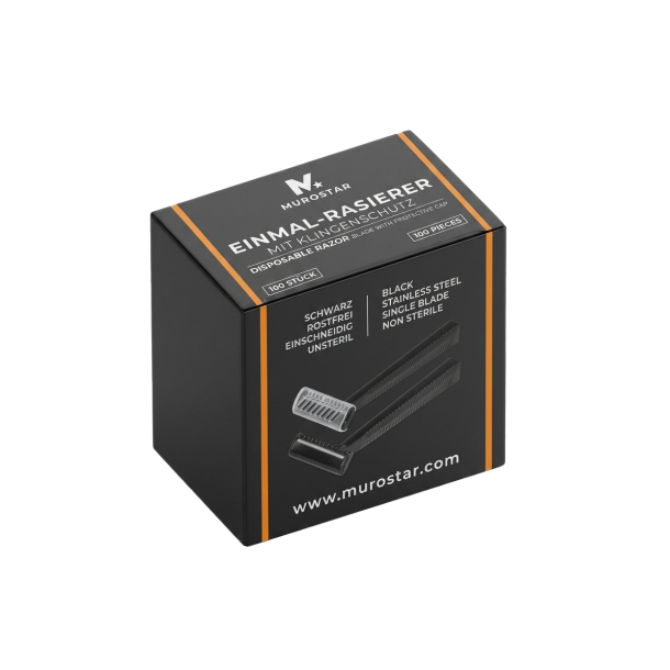 Murostar Disposable  Sort Barber Skraber  pakke med 100 stk.