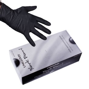 Unigloves Nitrile Black Pearl  Gloves - Black 100 units 