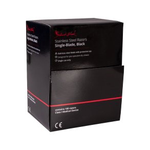 Unigloves Selected Einwegrasierer, schwarz, 100 St�ck.