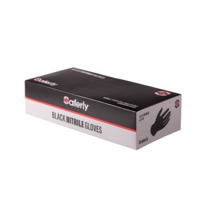 Saferly Black Nitrile Gloves 100 pieces
