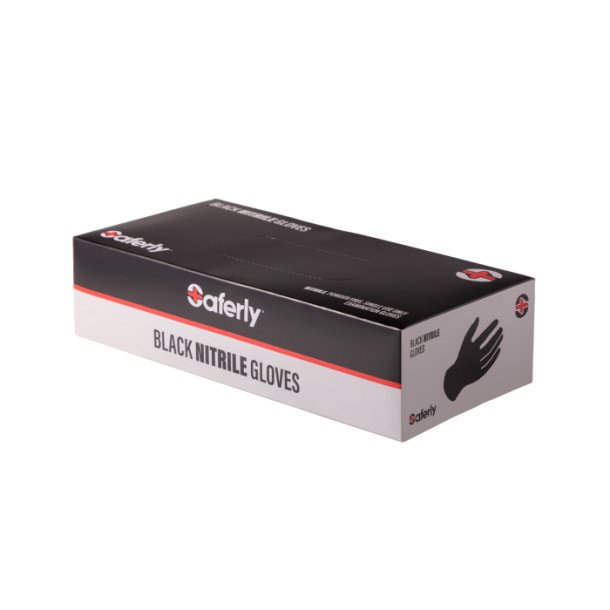 Saferly Black Nitrile Gloves 100 pieces