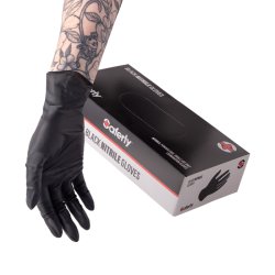 Saferly Black Nitrile Gloves 100 pieces