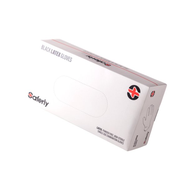 Saferly Black Latex Gloves 100 Einheiten